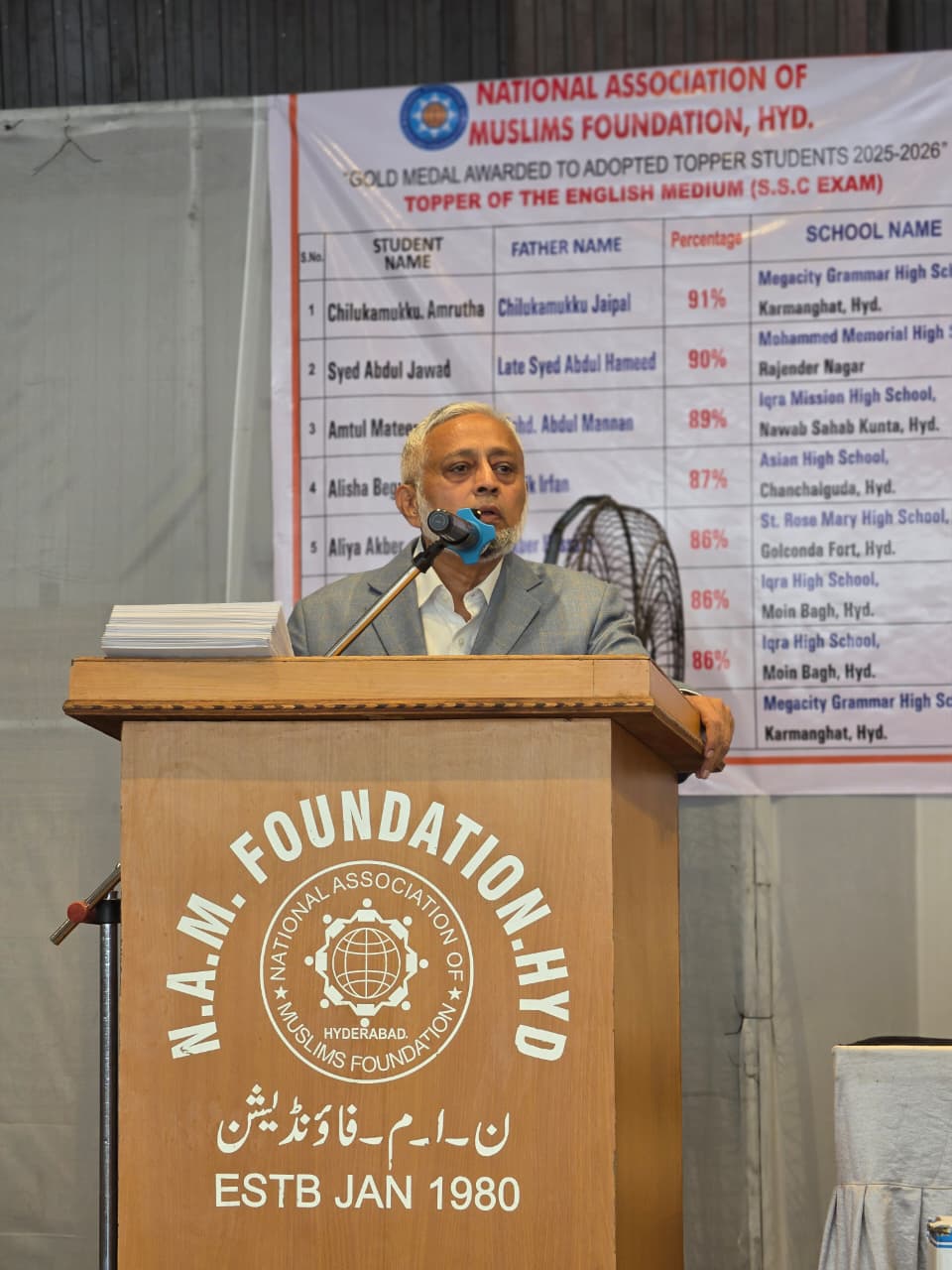 Address during NAM Foundation event in Hyderabad