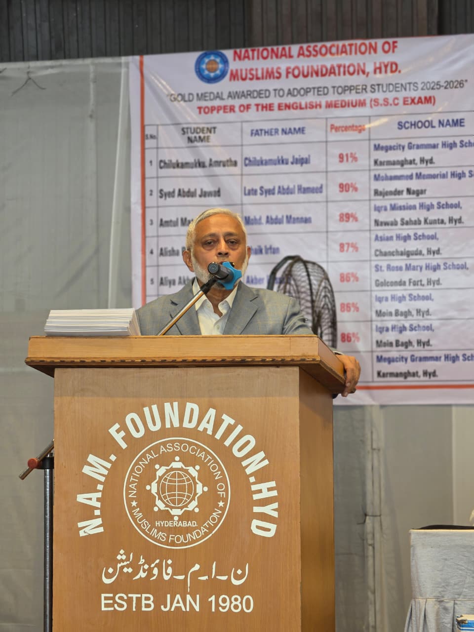 Address from the podium at NAM Foundation event