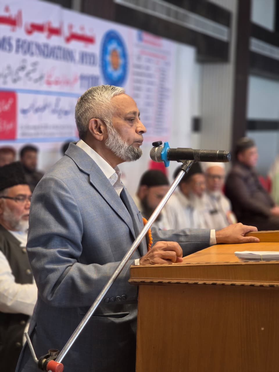 Speaker at podium
